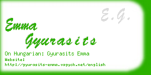 emma gyurasits business card